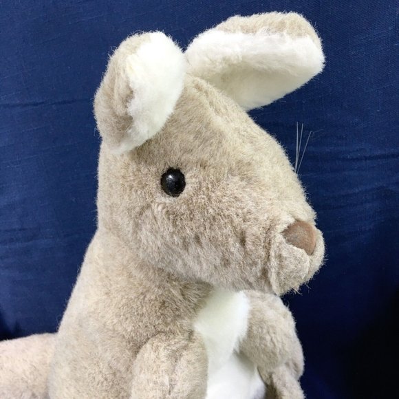 ALRESFORD vintage kangaroo plush - 16" gray mom & baby joey stuffed animals UK - Picture 3 of 15
